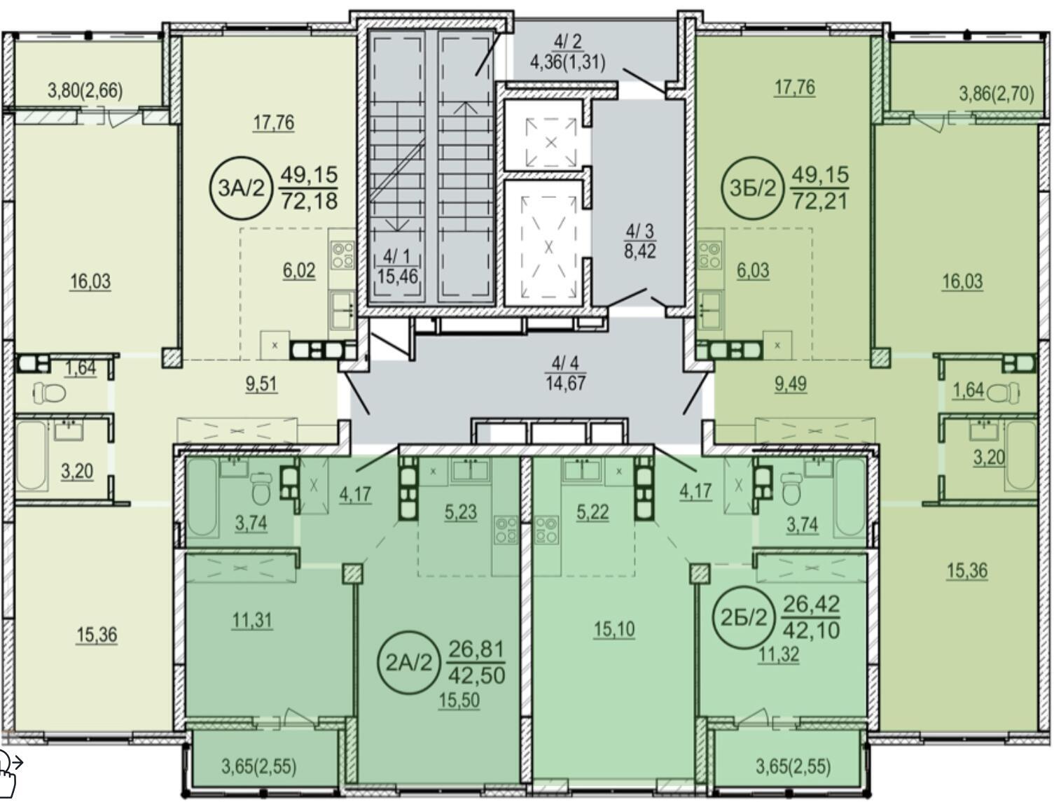 Купить 3-комнатную квартиру в Минске, ул. Разинская, д. 4, 90225 USD, код: 1056705 - фото 3