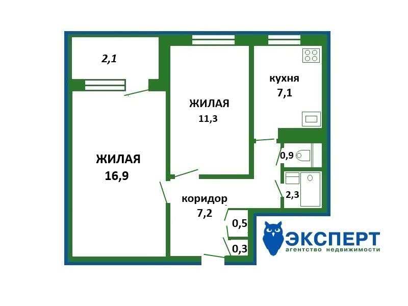 Продажа 2-комнатной квартиры в Минске, пр-т Любимова, д. 13/1, 67700 USD, код: 1021846 - фото 1