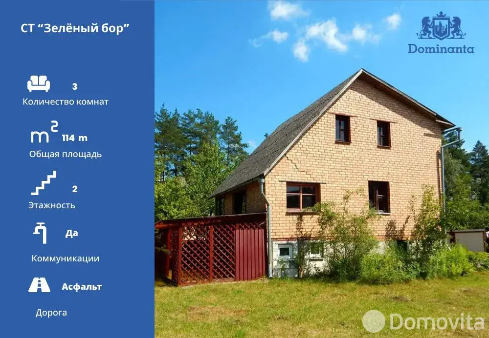 Стоимость продажи дачи, Зеленый бор, д. 116