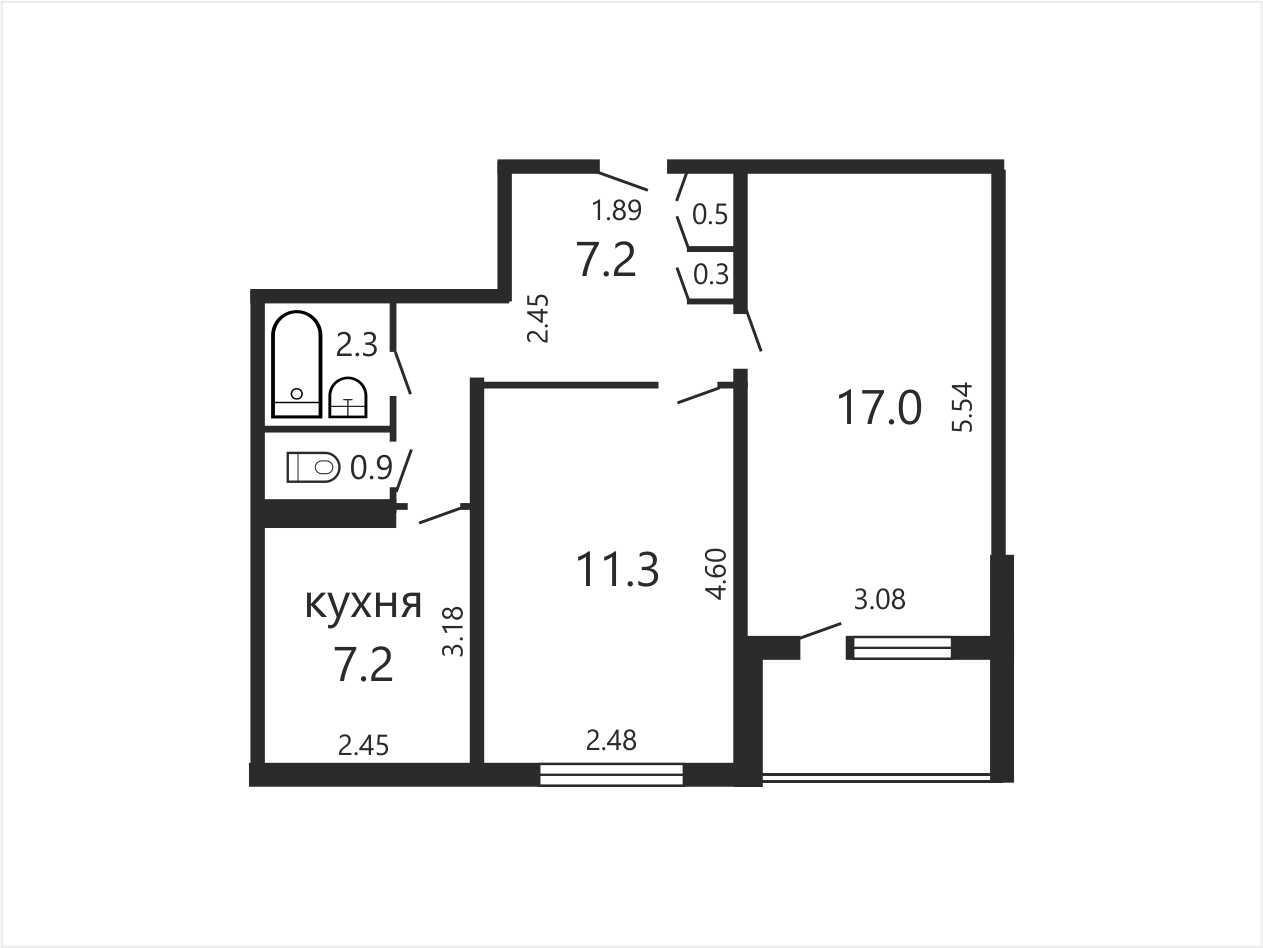 Купить 2-комнатную квартиру в Минске, ул. Кульман, д. 28, 79000 USD, код: 1008765 - фото 2