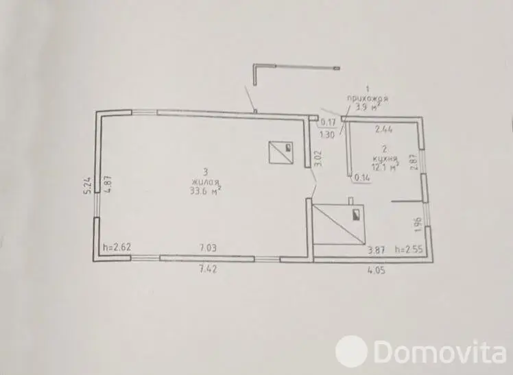 дом, Вепраты, ул. Полевая, д. 1 